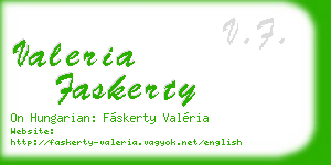 valeria faskerty business card